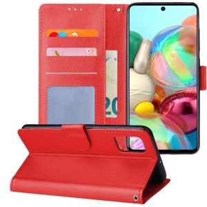 Hoesje geschikt voor Samsung Galaxy A71 - Bookcase Rood- portemonnee hoesje