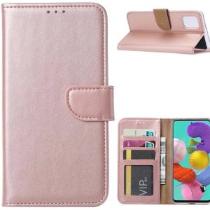 Hoesje geschikt voor Samsung Galaxy A71 - Bookcase Rose Goud - portemonnee hoesje