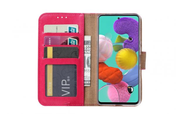 Hoesje geschikt voor Samsung Galaxy A71 - Bookcase Roze - portemonnee hoesje