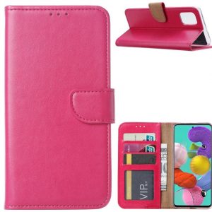 Hoesje geschikt voor Samsung Galaxy A71 - Bookcase Roze - portemonnee hoesje
