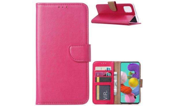Hoesje geschikt voor Samsung Galaxy A71 - Bookcase Roze - portemonnee hoesje