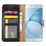 Hoesje geschikt voor Samsung Galaxy A8 (2018) - Bookcase Zwart- portemonnee hoesje