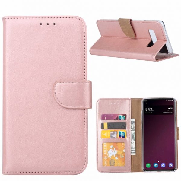 Hoesje geschikt voor Samsung Galaxy S10 - Bookcase Roze - portemonnee hoesje