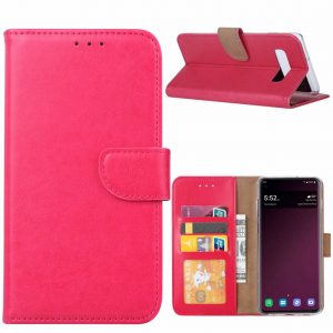 Hoesje geschikt voor Samsung Galaxy S10 - Bookcase Roze - portemonnee hoesje