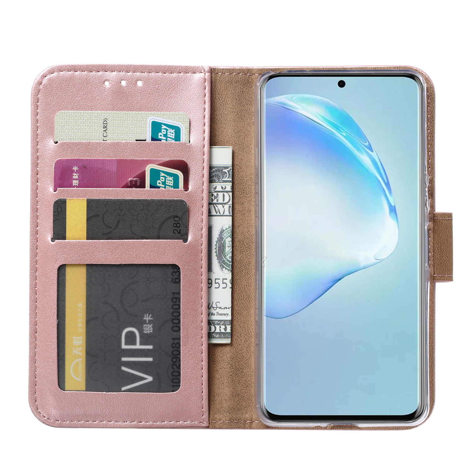 Hoesje geschikt voor Samsung Galaxy S20 - Bookcase Rose Goud- portemonnee hoesje