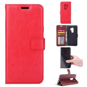 Hoesje geschikt voor Samsung Galaxy S9 Booktype / Portemonnee TPU Lederen Hoesje Rood
