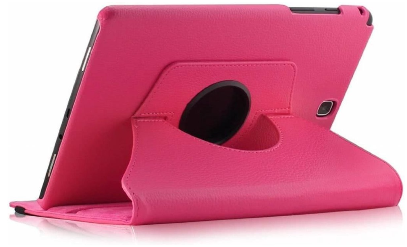 Hoesje geschikt voor Samsung Galaxy Tab A 9.7 T550 Hoes Cover 360 graden draaibare Case Roze