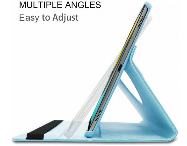 Hoesje geschikt voor Samsung Galaxy Tab A7 (2020) 10.4 inch - Draaibare Tablet Case met Standaard - Licht Blauw