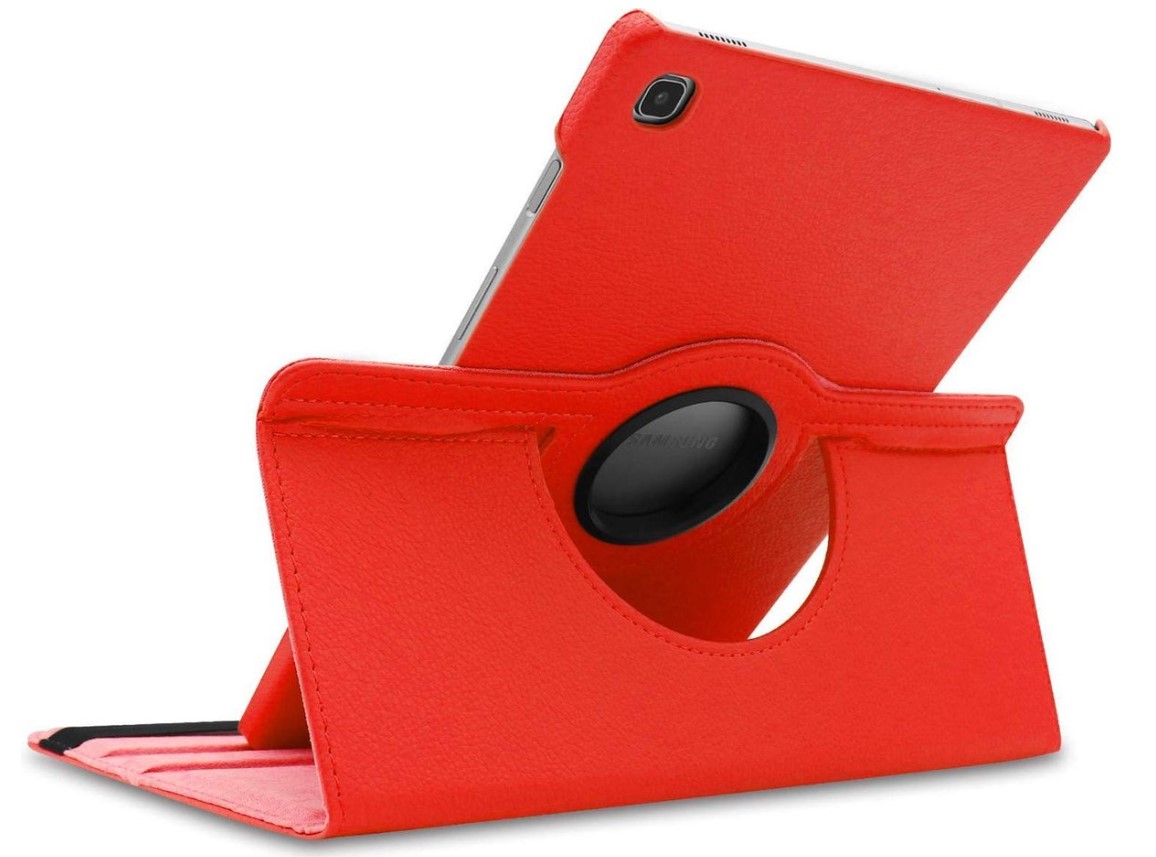 Hoesje geschikt voor Samsung Galaxy Tab A7 (2020) 10.4 inch - Draaibare Tablet Case met Standaard - Rood