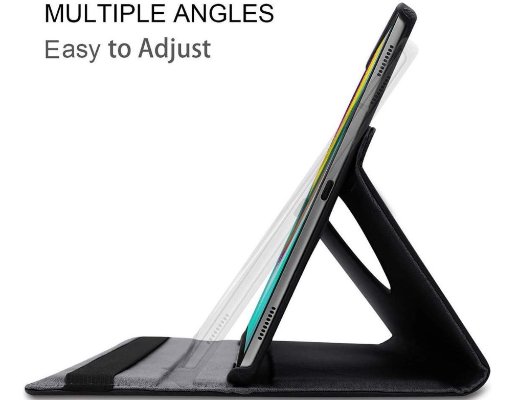 Hoesje geschikt voor Samsung Galaxy Tab A7 (2020) 10.4 inch - Draaibare Tablet Case met Standaard - Zwart