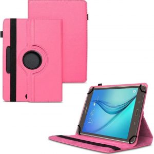 Hoesje geschikt voor Universele Tablet Hoes voor 10 inch Tablet - 360° draaibaar - Roze