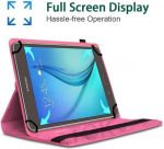 Hoesje geschikt voor Universele Tablet Hoes voor 10 inch Tablet - 360° draaibaar - Roze