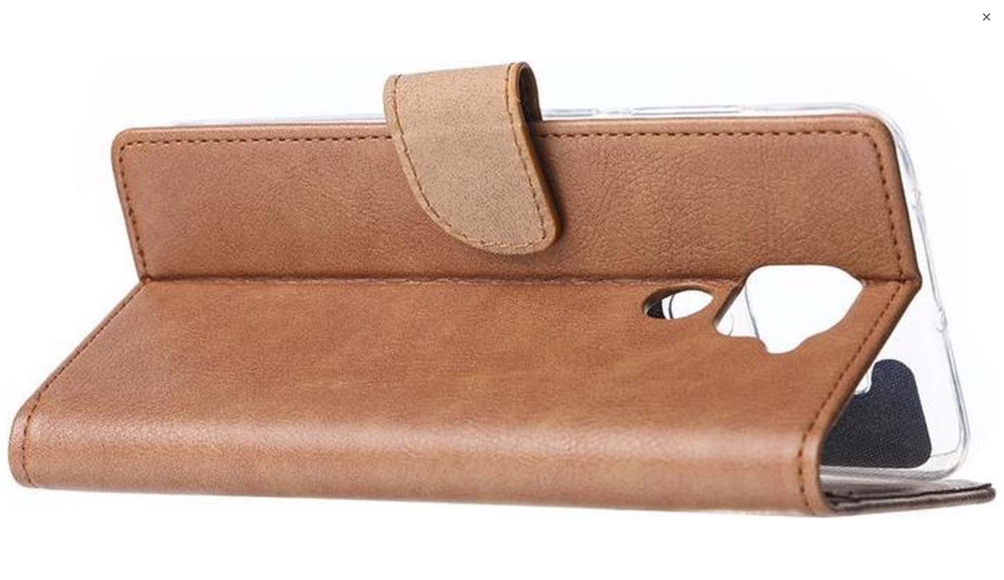 Hoesje geschikt voor Xiaomi Redmi Note 9 - Bookcase Bruin - portemonnee hoesje