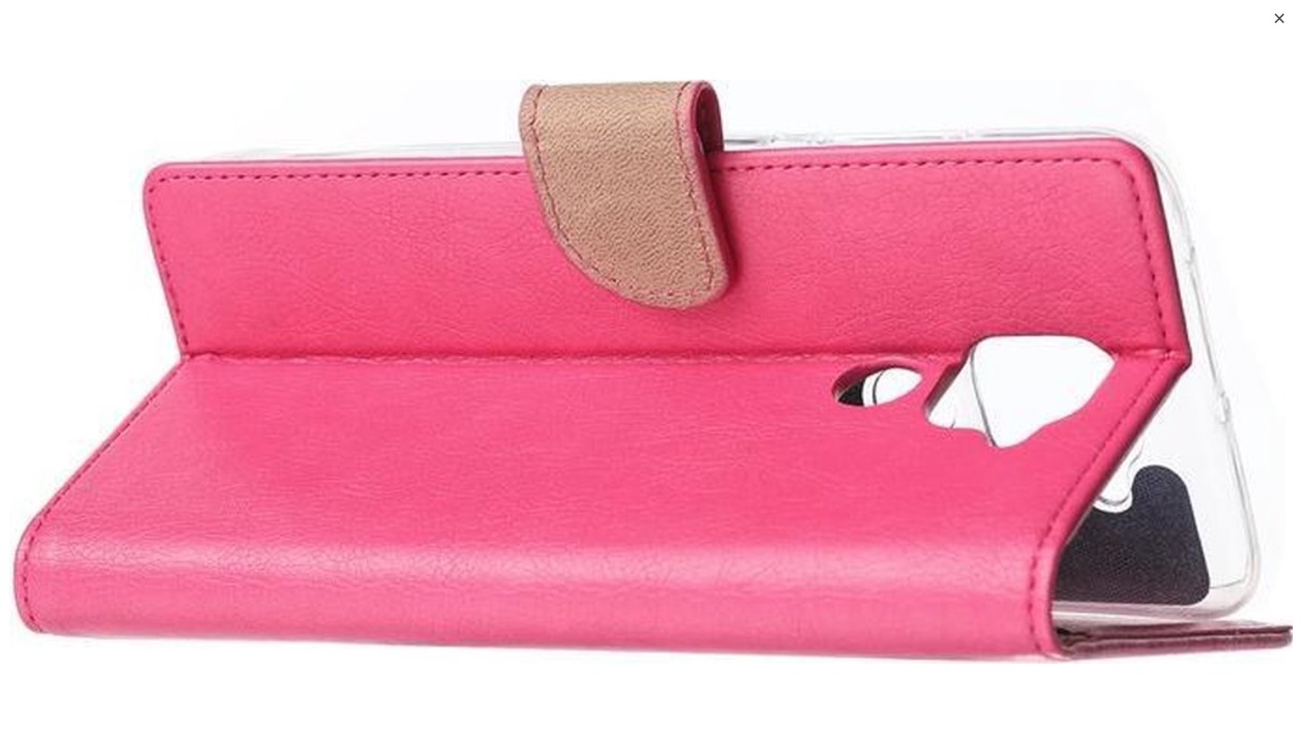 Hoesje geschikt voor Xiaomi Redmi Note 9 - Bookcase Roze - portemonnee hoesje