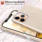 LuxeBass Hoesje geschikt voor iPhone 11 Pro - Glitter Siliconen - Goud