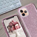 LuxeBass Hoesje geschikt voor iPhone 11 Pro - Glitter Siliconen - Roze