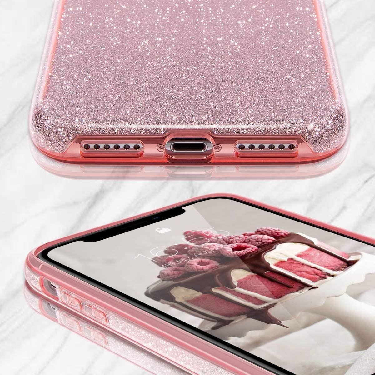 LuxeBass Hoesje geschikt voor iPhone 11 Pro - Glitter Siliconen - Roze