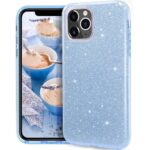 LuxeBass Hoesje geschikt voor iPhone 11 Pro Max - Glitter Siliconen - Blauw