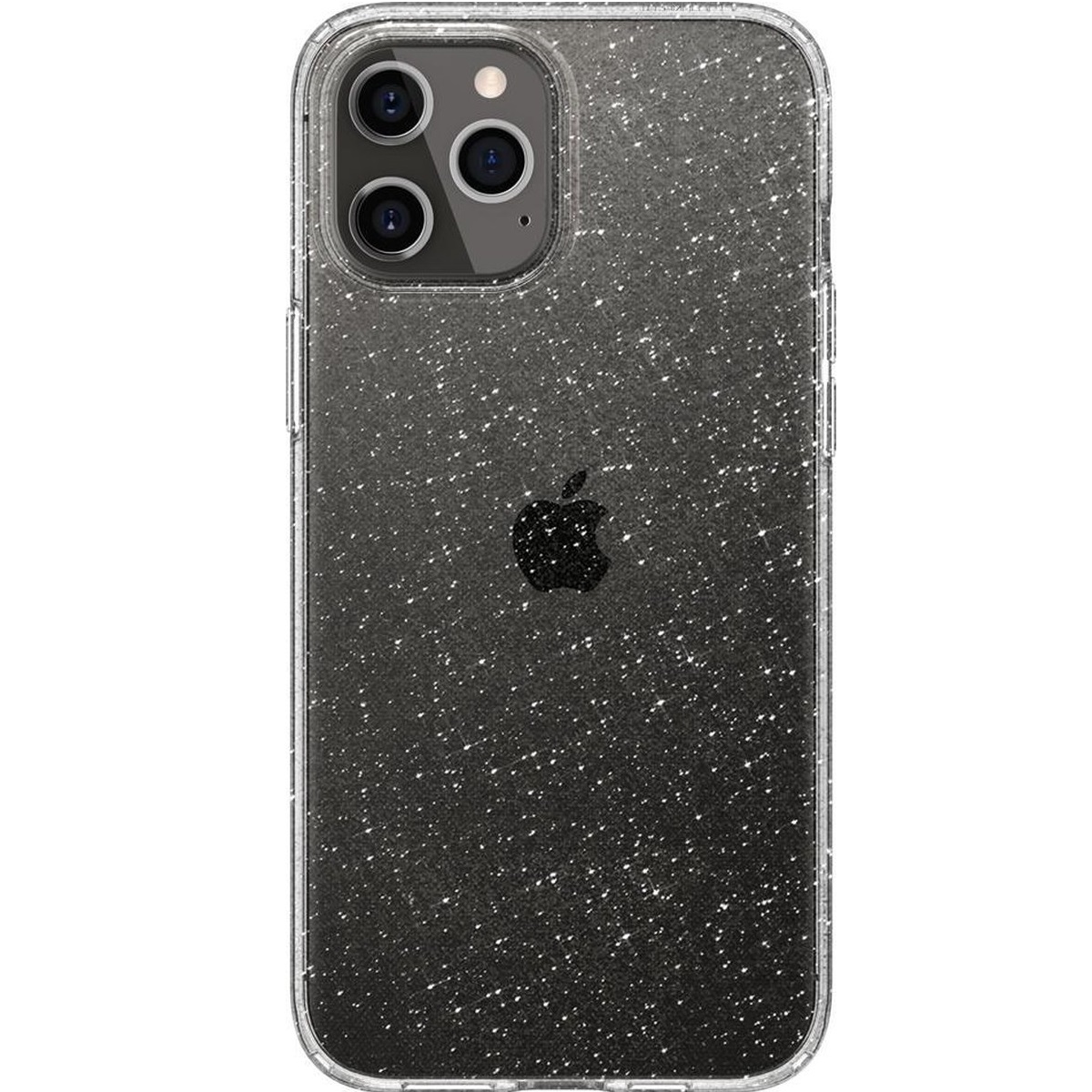 LuxeBass Hoesje geschikt voor iPhone 11 Pro Max - Glitter Siliconen - Zwart