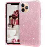 LuxeBass hoesje geschikt voor iPhone 12 Pro - Glitter Siliconen - Roze