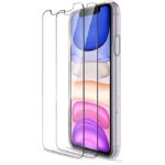 LuxeBass hoesje geschikt voor iPhone 12 Pro Hoesje Anti-Shock TPU Siliconen Soft Case + 2X Tempered Glass Screenprotector