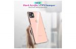 LuxeBass hoesje geschikt voor iPhone 12 Pro Hoesje Transparant TPU Siliconen Soft Case + 2X Tempered Glass Screenprotector
