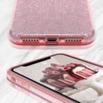 LuxeBass hoesje geschikt voor iPhone 12 Pro Max - Glitter Siliconen - Roze