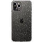 LuxeBass hoesje geschikt voor iPhone 12 Pro Max - Glitter Siliconen - Zwart