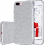 LuxeBass hoesje geschikt voor iPhone 7/8 SE (2020) - Glitter Siliconen - Zilver