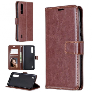 LuxeBass Hoesje geschikt voor Samsung Galaxy A10 hoesje book case + 2 stuks Glas Screenprotector bruin