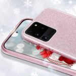 LuxeBass hoesje geschikt voor Samsung Galaxy A21S - Glitter Siliconen - Roze