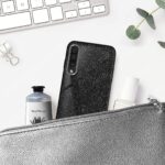 LuxeBass hoesje geschikt voor Samsung Galaxy A50 / A50S - Glitter Siliconen - Zwart