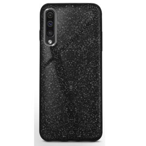 LuxeBass hoesje geschikt voor Samsung Galaxy A50 / A50S - Glitter Siliconen - Zwart