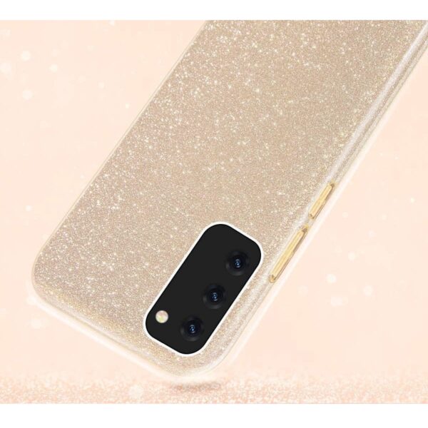 LuxeBass hoesje geschikt voor Samsung Galaxy A51 - Glitter Siliconen - Goud