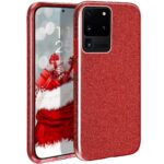 LuxeBass hoesje geschikt voor Samsung Galaxy A51 - Glitter Siliconen - Rood