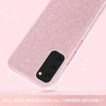 LuxeBass Hoesje geschikt voor Samsung Galaxy A51 - Glitter Siliconen - Roze