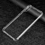 LuxeBass Hoesje geschikt voor Samsung Galaxy A70 - Anti Shock Hybrid Case & 2X Tempered Glas Combi - Transparant