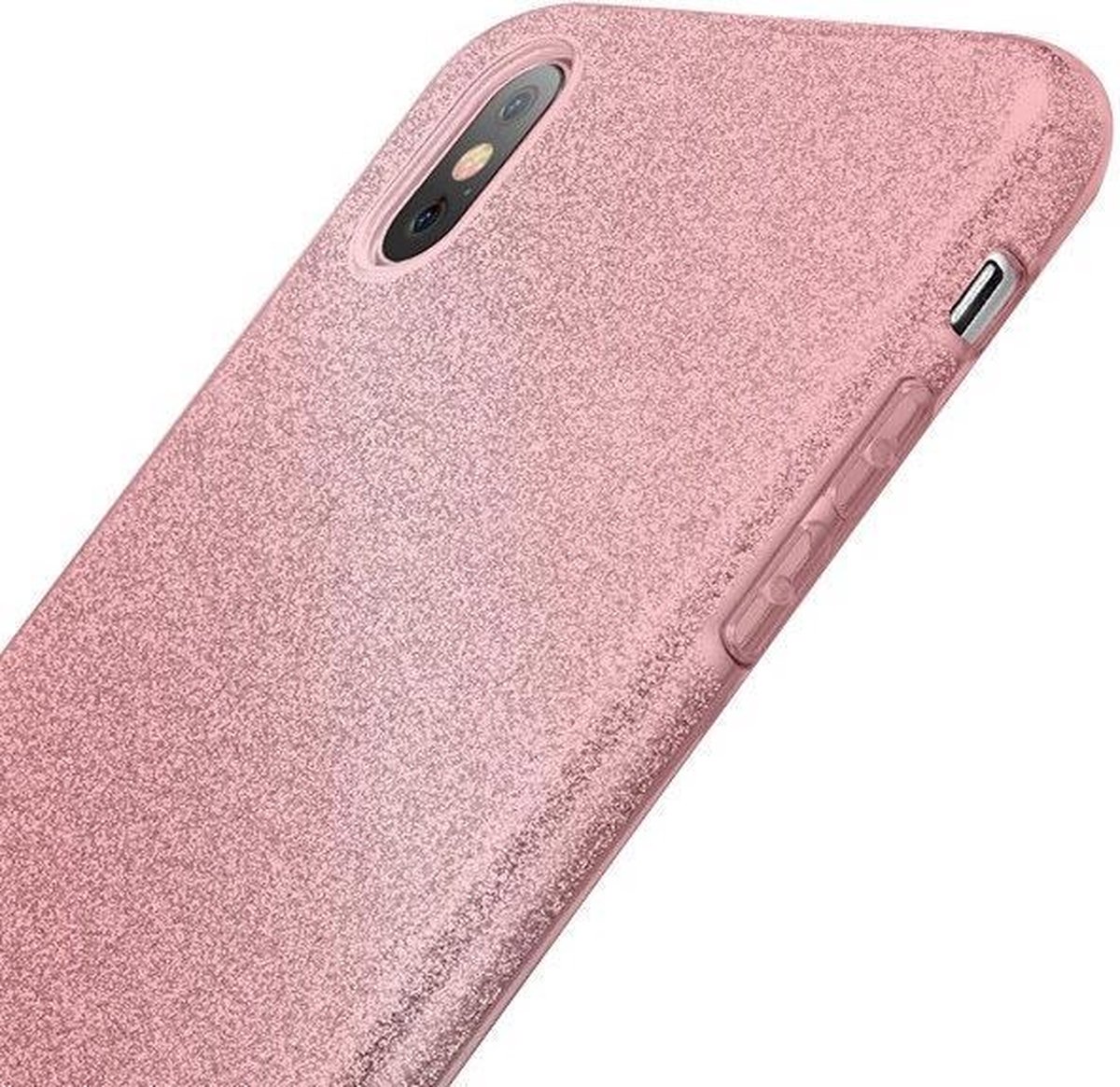 LuxeBass hoesje geschikt voor Samsung Galaxy A71 - Glitter Siliconen - Roze