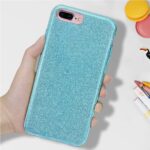 LuxeBass hoesje geschikt vooriPhone 7/8 SE (2020) - Glitter Siliconen - Blauw