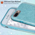 LuxeBass hoesje geschikt vooriPhone 7/8 SE (2020) - Glitter Siliconen - Blauw
