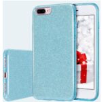 LuxeBass hoesje geschikt vooriPhone 7/8 SE (2020) - Glitter Siliconen - Blauw