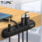 LuxeBass Zwarte kabelhouder, kabelclip voor 5 kabels, kabelorganizer, bureau organizer