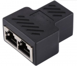 LuxeBass Netwerk kabel splitter (RJ45/ISDN) - Zwart