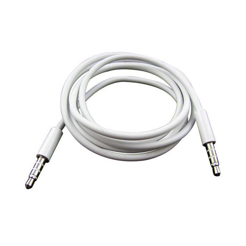 LuxeBass RCA aux AUX-kabel, 3,5 mm mannelijke ministekker Stereo-audiokabel voor iPhone / iPad / iPod / MP3, lengte: 1 m (wit)