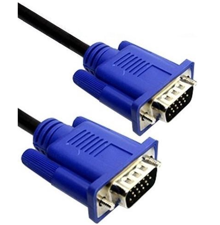 LuxeBass VGA Monitor Kabel Male - Zwart/Blauw - 1.5 Meter