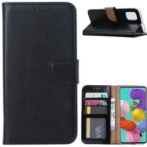 Hoesje geschikt voor Samsung Galaxy A51 - Bookcase Zwart - portemonnee hoesje