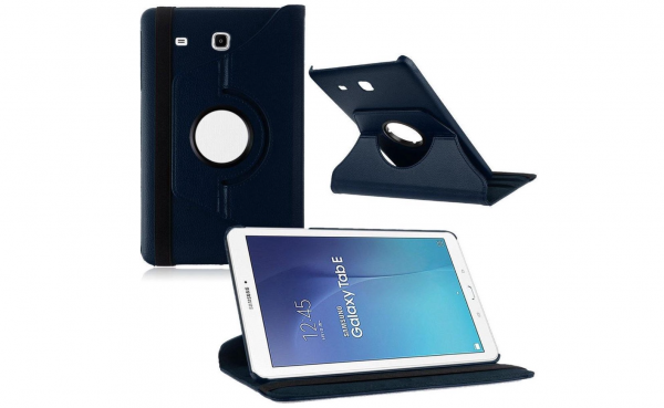Tablet hoesje 360 graden draaibaar geschikt voor Samsung Galaxy Tab E 9,6 inch Tab E T560 / T561 - Donkerblauw