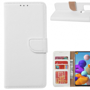 Hoesje geschikt voor Samsung Galaxy A21S - Bookcase Wit - portemonnee hoesje