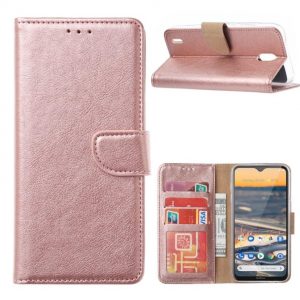 Hoesje geschikt voor Nokia 1.3 - Bookcase Rose Goud - portemonnee hoesje
