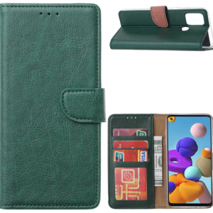 Hoesje geschikt voor Samsung Galaxy A21S - Bookcase Groen - portemonnee hoesje